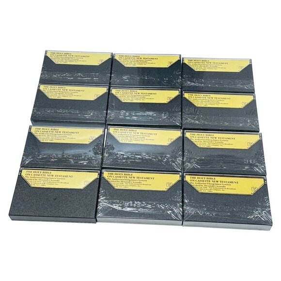 King James Holy Bible New Testament 12 Cassette Audio 11 New Wood Box Scourby 79 - Picture 8 of 16